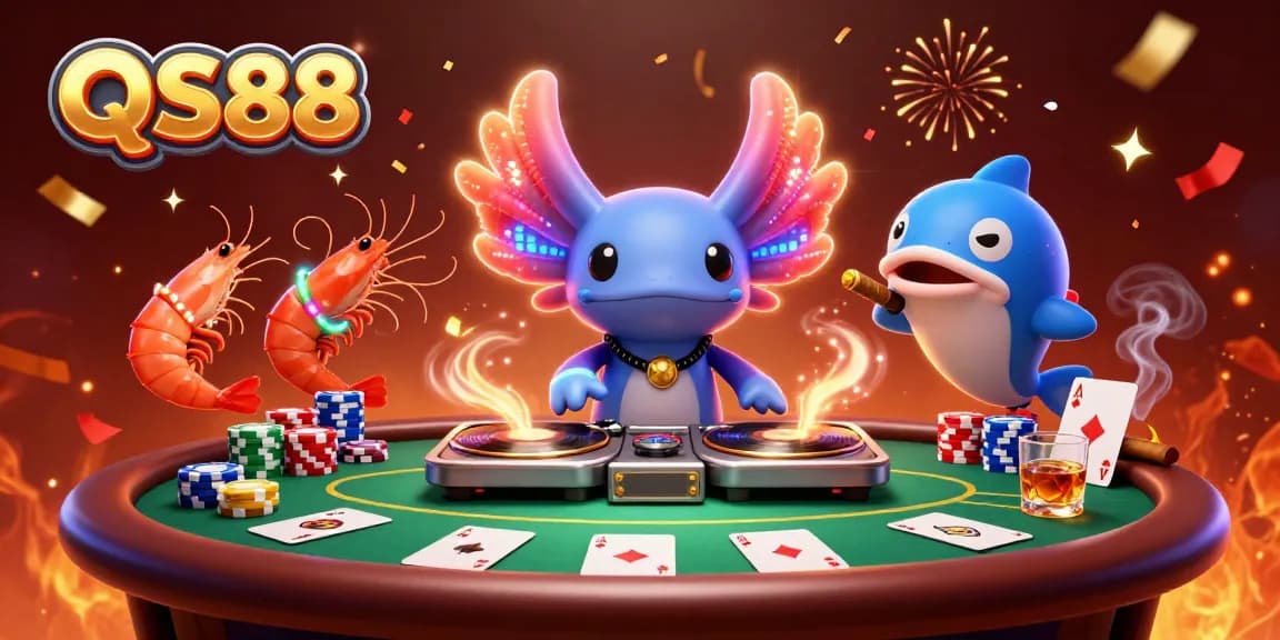 Experience thrilling action at QS88 with vibrant characters and engaging gaming elements in a lively casino setting.