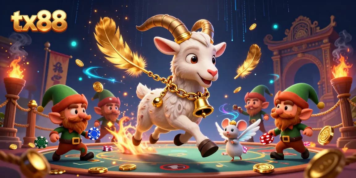 Join the holiday excitement at tx88 with a Krampus goat running a vibrant casino scene full of action and surprises.