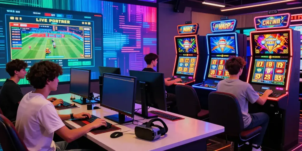 Dynamic gaming experience with gem 88 players enjoying vibrant casino games.