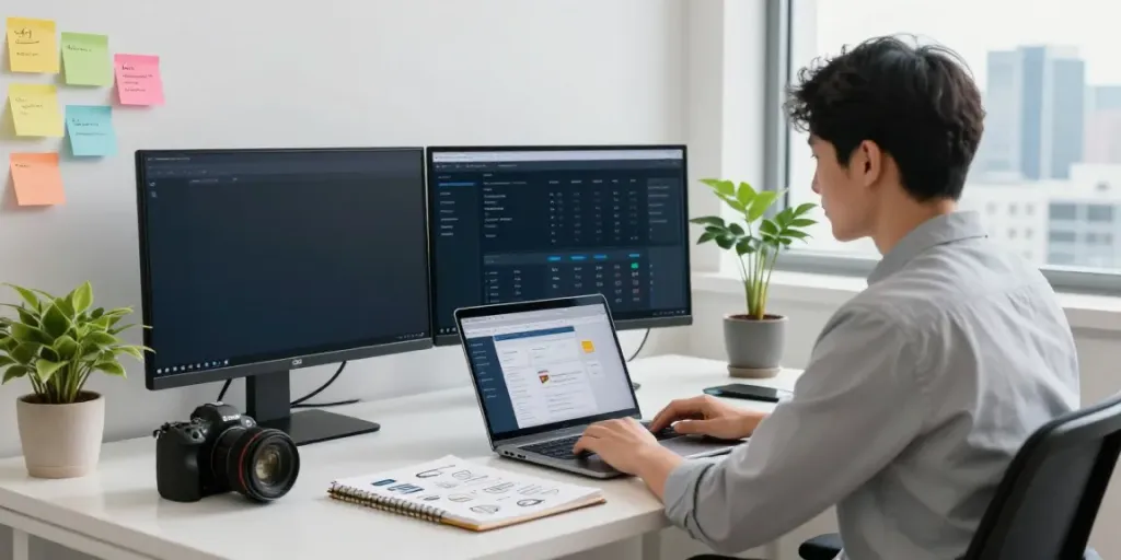 Register a cheap .co.uk domain in a modern workspace with analytics and design.