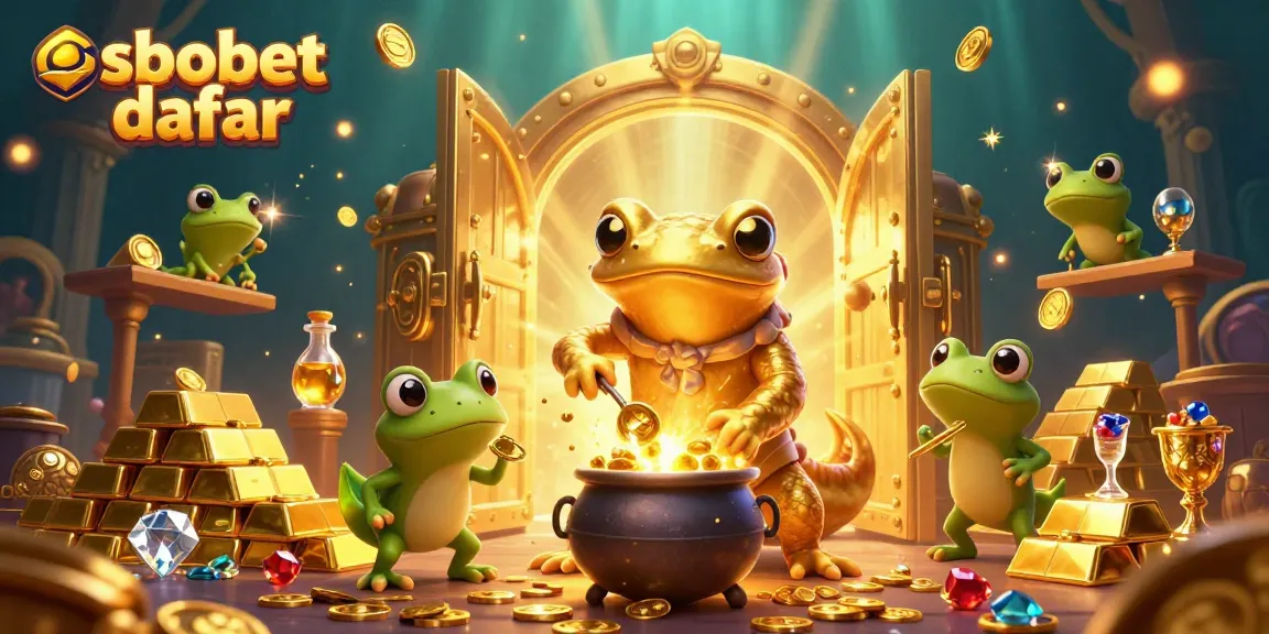 Bet on sbobet daftar with a golden alchemist in a vibrant 3D casino world.